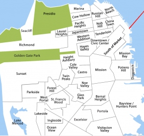 Noe Valley Neighborhood Map small size